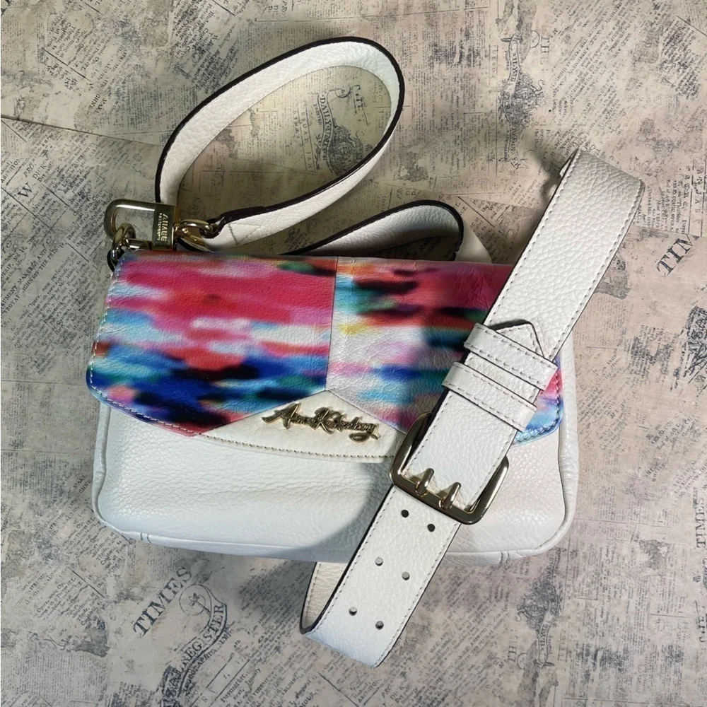 Aimee Kestenberg BILLY Watercolor Leather Convertible Crossbody Clutch Bag